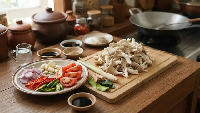 Resep Jamur Masak Pedas
