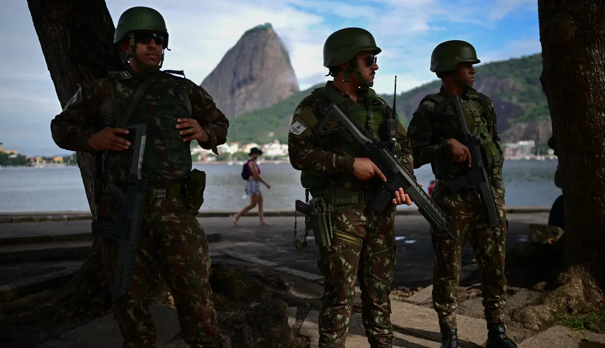 KTT G20 Brasil mengangkat tema 'Building a Just World and Sustainable Planet'. (Mauro PIMENTEL/AFP)