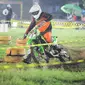 Salah satu crosser top Tanah Air M Zulmi yang ikut dalam kejuaraan motocross Trial Game Dirt 2023.(Dok Panitia)