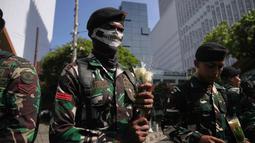 Kegiatan patroli bersama tersebut telah dilakukan sejak Minggu (31/8/2025) sore hari. (AP Photo/Dita Alangkara)