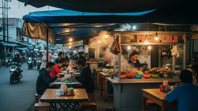 Model Warung Pecel Lele Terpal Sederhana (Gemini AI)