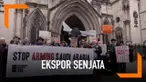 Warga Inggris menuntut negaranya menyetop ekspor senjata ke Arab Saudi karena berpengaruh terhadap krisis HAM di Yaman.
