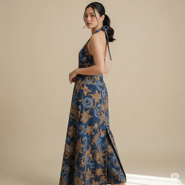 Model Dress Batik Panjang Terbaru. Foto: Gemini