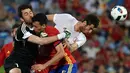 Spanyol secara mengejutkan takluk 0-1 dari Georgia pada laga persahabatan di Coliseum Alfonso Perez, Madrid, Rabu (8/6/2016) dini hari WIB. (AFP/Gerard Julien)