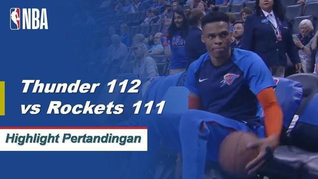 Russell Westbrook mencatatkan triple-double (29 poin, 12 rebound, 10 assist) dan Paul George mencetak skor 3-pointer kemenangan pertandingan dengan 1,8 detik tersisa ketika Thunder menang keempat beruntun mereka.