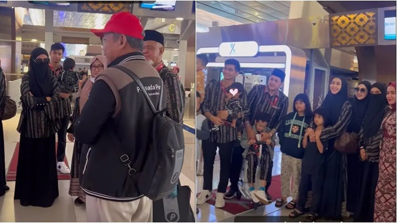 6 Momen Ria Ricis dan Teuku Ryan Berangkat Umrah Bareng, Belum Tampak Berinteraksi