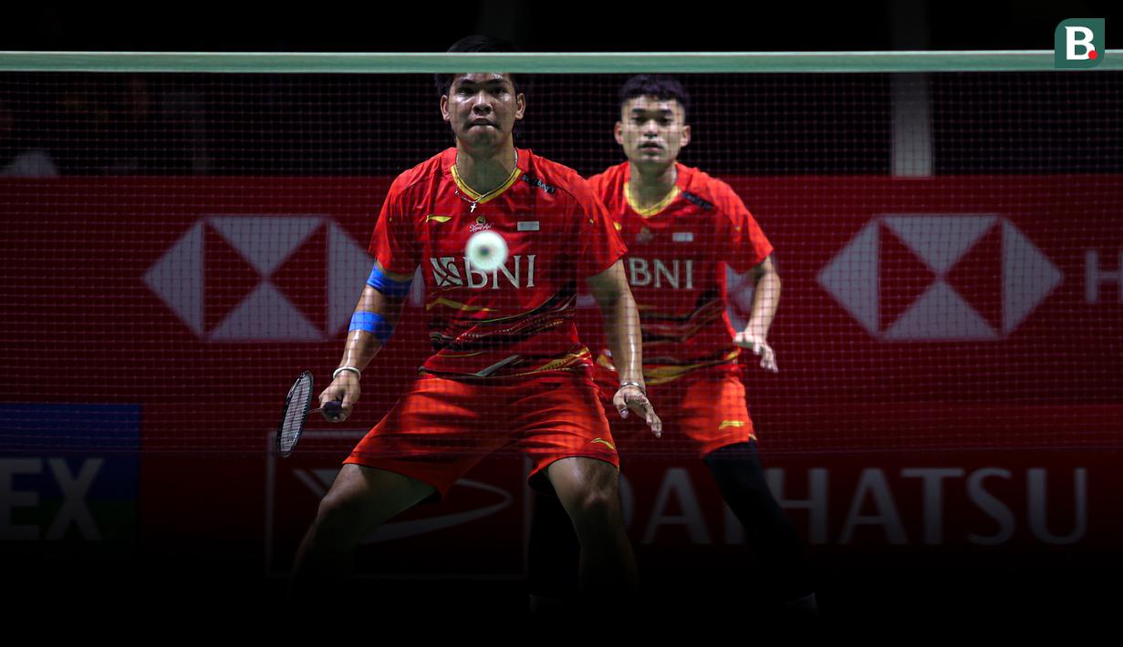<p>Ganda putra Indonesia, Leo Rolly Carnando/Daniel Marthin saat menghadapi pasangan Jerman, Mark Lamsfuss/Marvin Seidel pada laga babak 32 besar Daihatsu Indonesia Masters 2024 di Istora Senayan, Jakarta, Selasa (23/1/2024). Leo Rolly Carnando/Daniel Marthin menang dua game langsung 21-16, 21-17. (Bola.com/Bagaskara Lazuardi)</p>