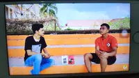Mantan pemain Persija Jakarta Defri Rizki dalam channel youtube Ichsan Maulana. (Bola.com/Abdi Satria)