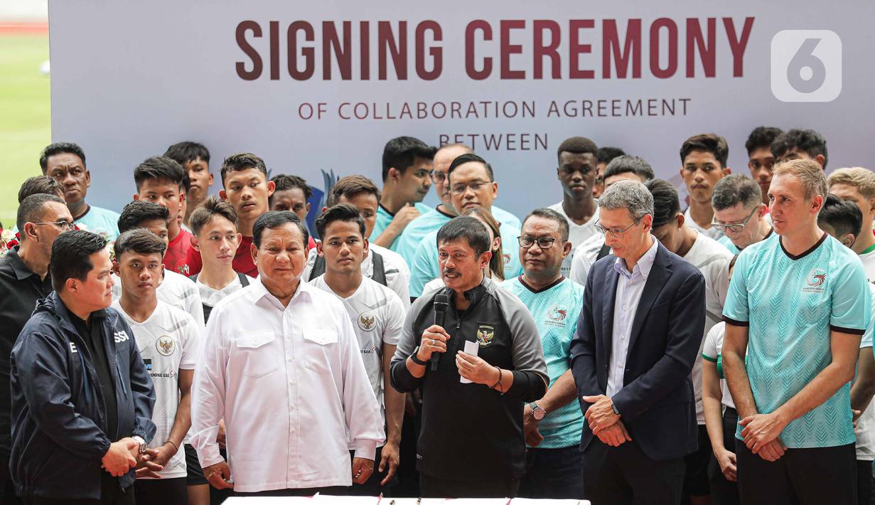Kerjasama ini diharapkan bisa menghasilkan dan mengembangkan sepakbola usia muda Indonesia. (Liputan6.com/Faizal Fanani)