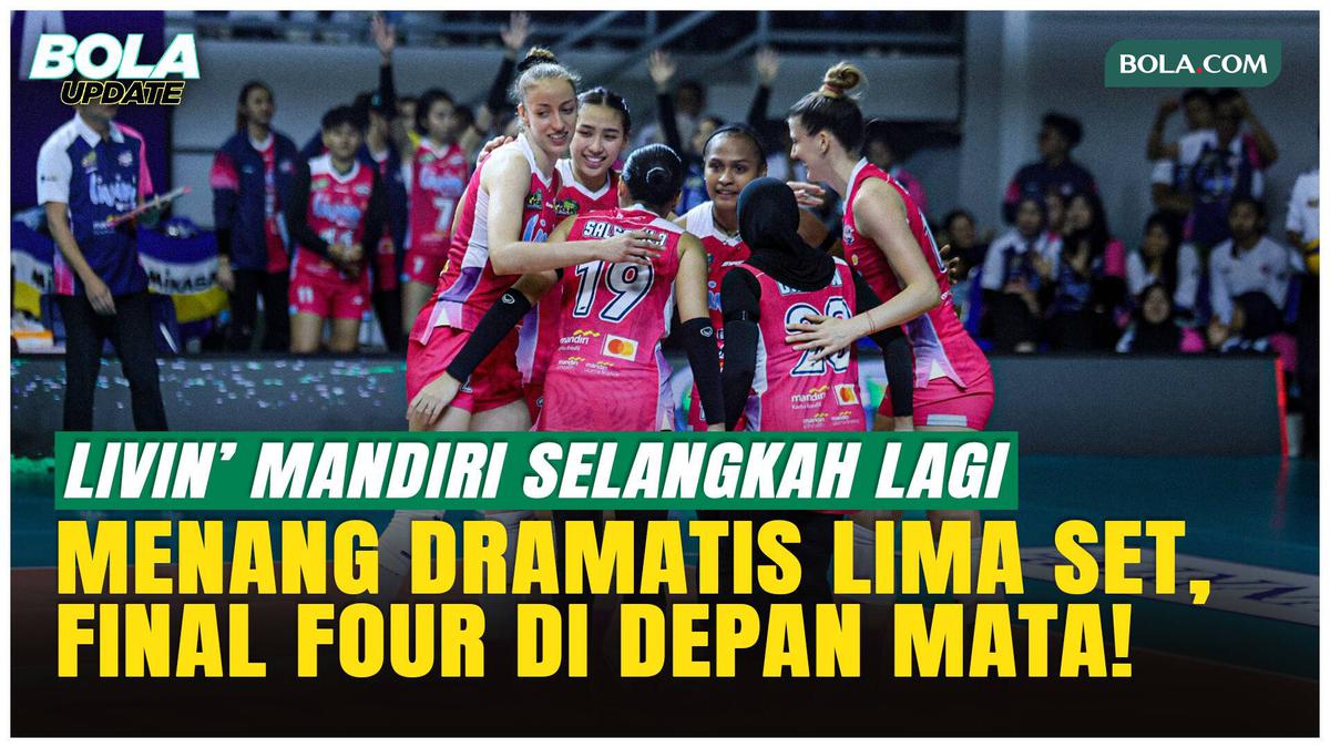 Livin’ Mandiri Menang Dramatis 3-2, Tiket Final Four Proliga 2026 di Depan Mata