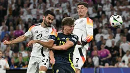 Di laga pembuka Piala Eropa 2024, Timnas Jerman pesta gol 5-1 atas Skotlandia. (Miguel MEDINA / AFP)