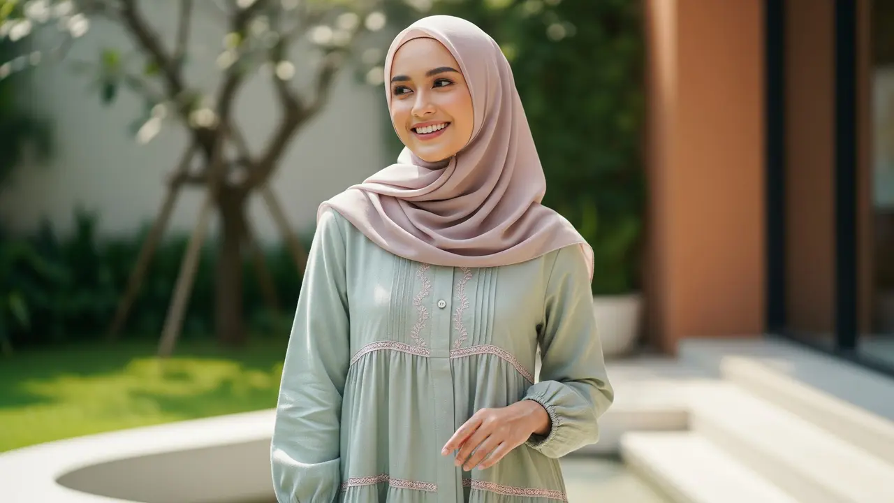 Model Gamis Linen Terbaru Adem Cocok untuk Cuaca Panas