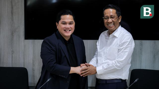 Foto: Ketua Umum PSSI, Erick Thohir Bertemu dengan Menkumham, Program Naturalisasi Timnas Indonesia Didukung Penuh