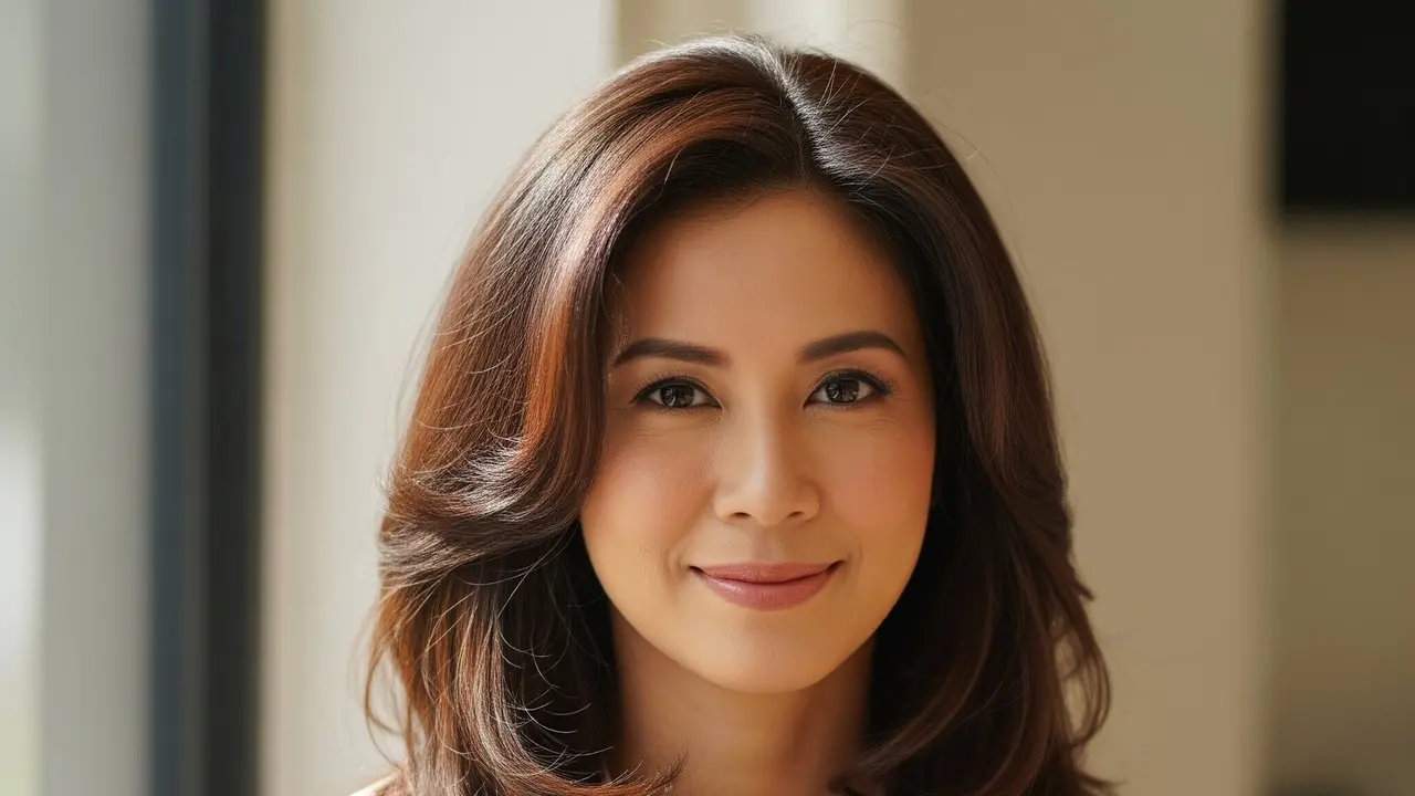 Model Rambut Layer Panjang Tanpa Poni yang Anggun. Foto: Gemini