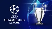 Logo dan Trofi Liga Champions. (Bola.com/Dody Iryawan)