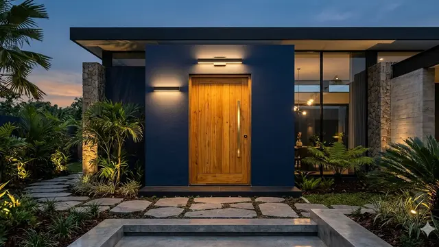 Kombinasi Cat Teras dan Pintu Kayu Agar Terlihat Elegan