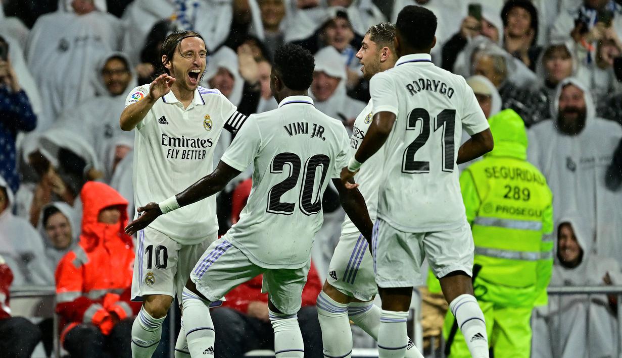 Real Madrid. Real Madrid total menyumbang 13 pemain yang akan berlaga di Piala Dunia 2022 Qatar yang didominasi oleh Timnas Brasil dan Prancis masing-masing sebanyak 3 pemain. Sementara sisanya adalah Spanyol (2), Belgia (2) dan masing-masing satu pemain untuk Jerman, Kroasia dan Uruguay. (AFP/Javier Soriano)