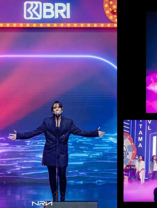 <p>Di sini, Raisa tampil manggung mengenakan oversized blazer, yang dipadunya dengan mini skirt dan legging hitam, serta high boots. Mana inspirasi tampil bak lady boss dengan workwear dari Raisa yang jadi favoritmu, Sahabat FIMELA? Foto: Instagram.</p>