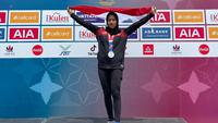 Rahmayuna Fadillah atlet asal DIY yang sukses mempersembahkan medali perak cabor obstacle race SEA Games 2023. (Bola.com/Rahmayuna Fadillah)
