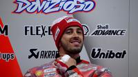 Rider MotoGP Andrea Dovizioso menjadi yang tercepat pada sesi latihan bebas kedua (FP2) yang berlangsung di lintasan di Twin Ring Motegi. (AFP / TOSHIFUMI KITAMURA / AFP)