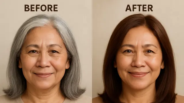 Inspirasi Warna Cat Rambut untuk Menutupi Uban (Foto: ChatGPT)