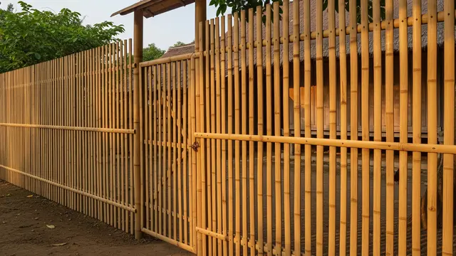 Pagar Bambu Rapat Vertikal