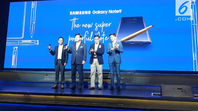 Peluncuran Galaxy Note 9 di Jakarta oleh President Samsung Electronics Indonesia Jaehoon Kwon, Kamis (23/8/2018). Liputan6.com/ Agustin Setyo Wardani