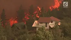 Terjadi kebakaran hebat di pegunungan California Selatan, Amerika Serikat. Rumah-rumah hangus dilalap api, dan puluhan ribu orang dievakuasi.