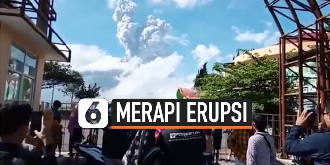 VIDEO: Meletus Dua Kali, Gunung Merapi Berstatus Waspada