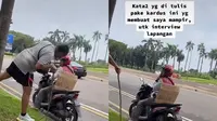 Viral Pria Keliling Naik Motor Bawa Tulisan 'Butuh Pekerjaan Apa Saja', Bikin Haru