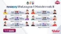 Klik Disini, Link Live Streaming Nusapay IFeLeague1 2022 Pekan 8 Live Vidio, 29-30 Oktober 2022