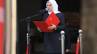 Menaker kata Menaker Ida Fauziyah menjadi inspektur di peringatan Upacara Peringatan Hari Ulang Tahun ke-78 Republik Indonesia, di Kantor Kemnaker Jakarta, Kamis (17/8)/Istimewa.