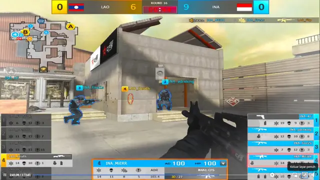Pertandingan esports CrossFire SEA Games 2023 Kamboja antara Indonesia vs Laos (Facebook E-Sports Federation Cambodia)