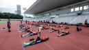 <p>Sejumlah pemain Timnas Indonesia U-22 melakukan pemanasan saat latihan perdana menjelang SEA Games 2025 di Stadion Madya, Kompleks Stadion Utama Gelora Bung Karno (SUGBK), Senayan, Jakarta, Selasa (11/11/2025). (Bola.com/Bagaskara Lazuardi)</p>