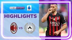 Berita video highlights laga pekan pertama Liga Italia (Serie A) 2022/2023 antara AC Milan melawan Udinese yang berakhir dengan skor 4-2, Sabtu (13/8/2022) malam hari WIB.