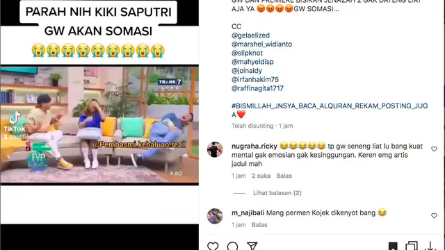 Respons Aldi Taher Setelah Pengakuan Kiky Saputri yang Lupa Mengundangnya ke Acara Pernikahan: Padahal Udah Siapin Jas, Mana Minjem Lagi