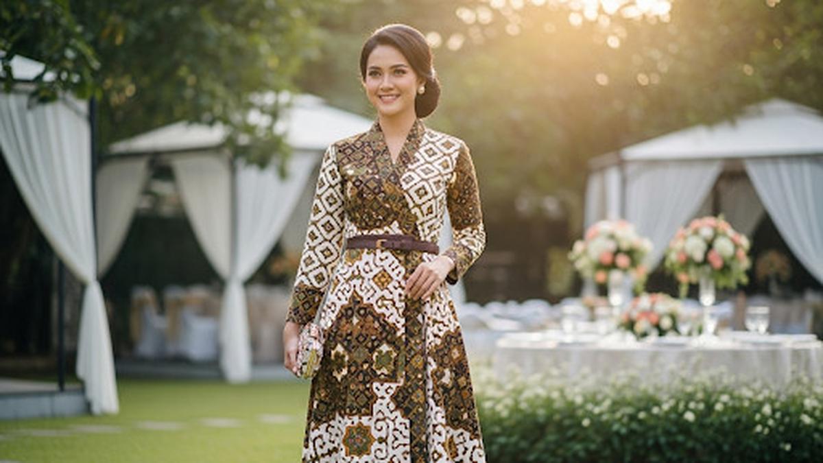 10 Model Batik Wanita Wrap Dress untuk Acara Pesta Outdoor yang Anggun dan Stylish