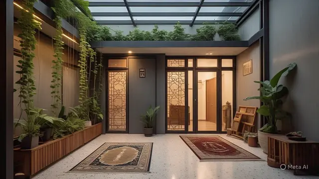 Desain Rumah Industrial Tropis Bergaya Islami