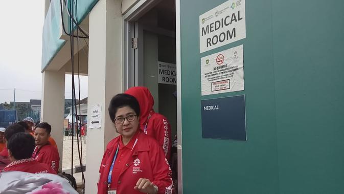 Menkes Nila pantau Medical  Center Asian Games 2018 di Palembang, Sumatra Selatan. (Biro Komunikasi dan Pelayanan Masyarakat, Kementerian Kesehatan RI)