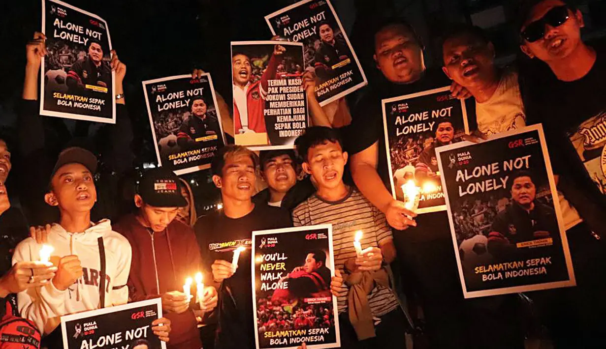 Aksi damai yang dilakukan komunitas GSR bertujuan untuk mewujudkan harapan publik terhadap perbaikan sepak bola Indonesia di masa yang akan datang. (Dok. GSR)