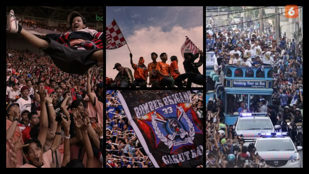Suporter Persib Bandung dan Persija Jakarta