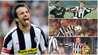 Berikut ini adalah para striker top yang pernah dimiliki Juventus pada era-90an. Diantaranya Roberto Baggio, Alessandro Del Piero hingga Filippo Inzaghi. (Foto Kolase AFP)