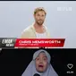 Iklan Netflix yang viral karena menggabungkan Ibu Sartika dengan Chris Hemsworth (Foto: Screenshot Netflix)