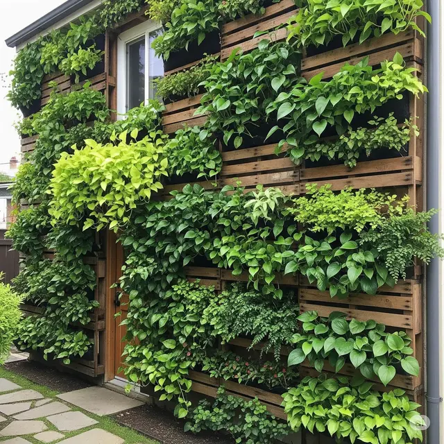 Model Depan Rumah Sederhana dengan Konsep Vertical Garden Wall