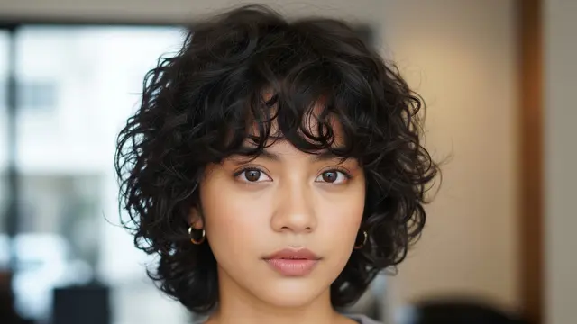 Model Rambut Pendek Wanita Curly