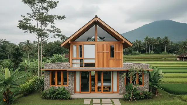 Model Rumah Kecil Bergaya Japandi Mewah Terbaru 2025/ Ilustrasi AI