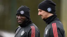 Zlatan Ibrahimovic dan Romelu Lukaku pernah jadi sahabat ketika memperkuat Manchester United. (Foto: AFP/Oli Scarff)