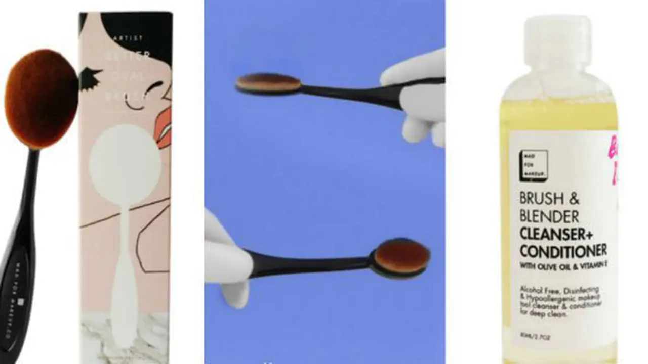 Oval Brush dan Cleanser/Mad for Make Up