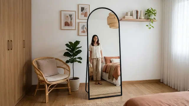 Standing mirror untuk tampilan rumah estetik dan kekinian model full body