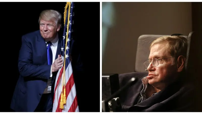 Bahkan Stephen Hawking bingung menjelaskan soal Donald Trump